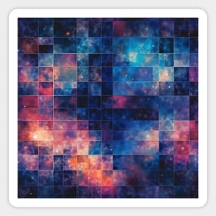 Blue Space Fractal - Infinite Nebula Seamless Pattern Magnet